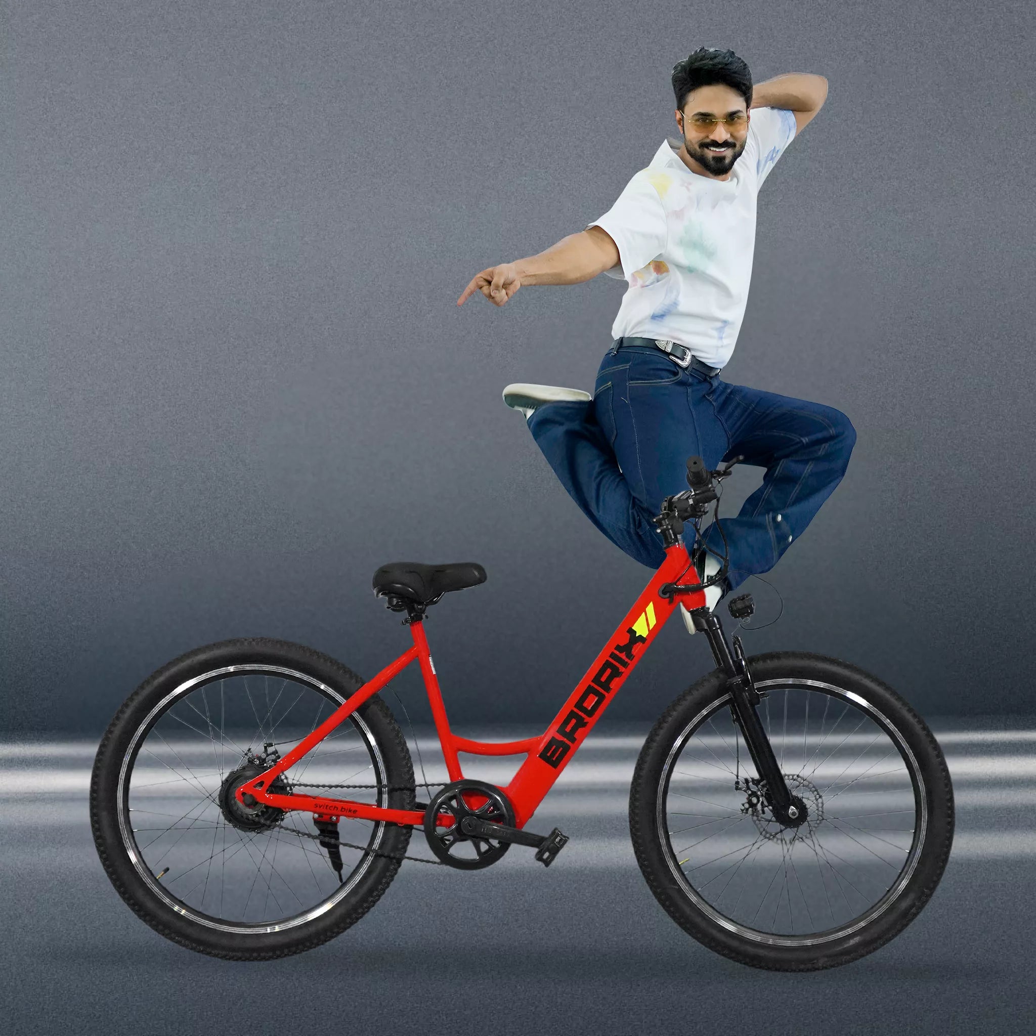 svitch electric bicycle ELEGON EX for Man and Woman | Removable Battery: 10.4 AH LI-ION | Motor: 36V 250W | Headlight: 280LM | INBUILT Horn Svitch Bike makes a national